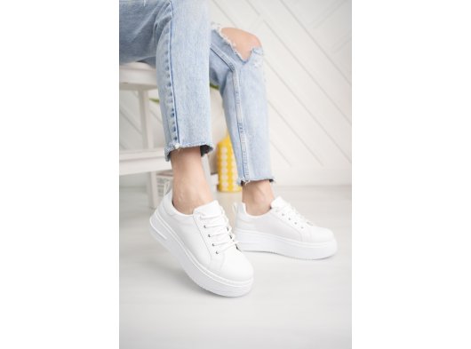 Toptan Yüksek Tabanlı Beyaz Spor Ayakkabı